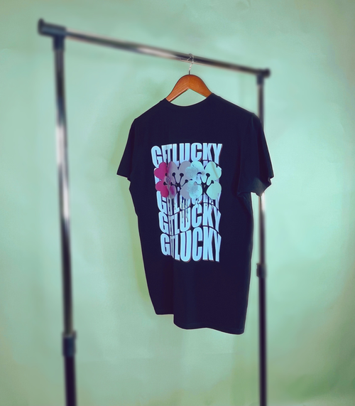 Black Get Lucky Graphic Tee