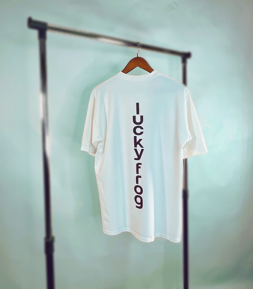 Bone White/Brown Logo Oversized Tee