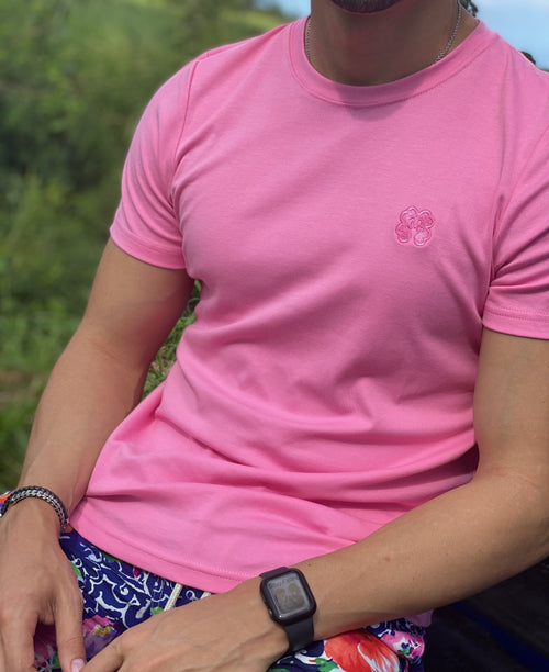 Men's Crew Neck Tee - Pink